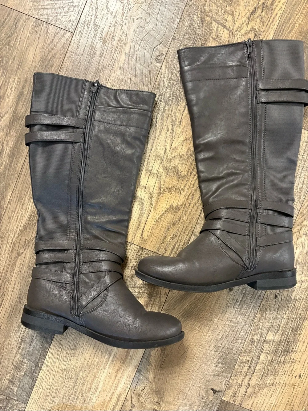 torrid Dark Brown Buckle Strap Riding Boots
